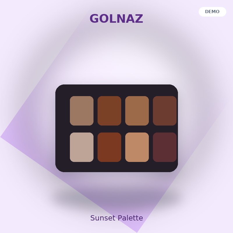 پالت سایه 8 رنگ گلناز مدل Sunset - نمای اصلی